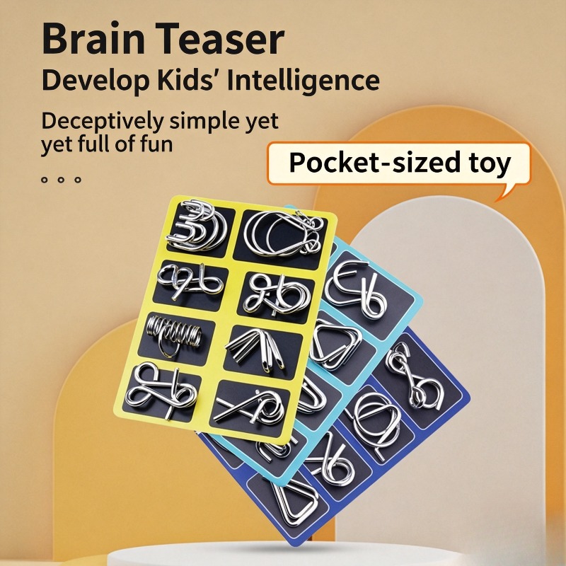 8 Pieces Metal Puzzle Set Clas - đánh giá và giá Board Game Ideas