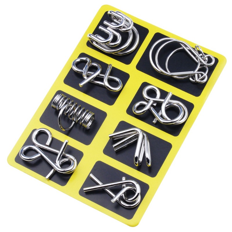 8 Pieces Metal Puzzle Set Clas - đánh giá và giá Board Game Ideas