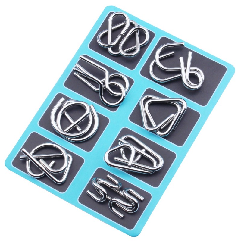 8 Pieces Metal Puzzle Set Clas - đánh giá và giá Board Game Ideas