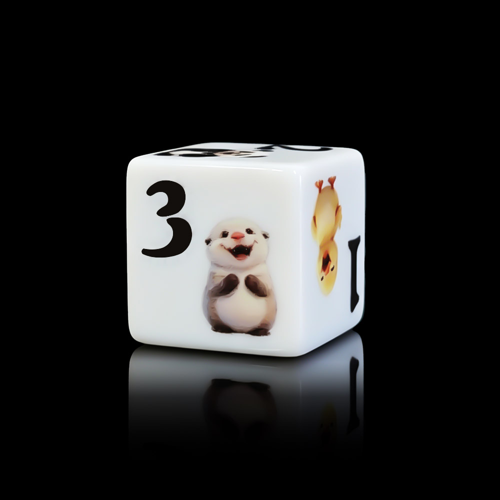 12Pcs 16MM D6 Acrylic Printed  - đánh giá và giá Board Game Print